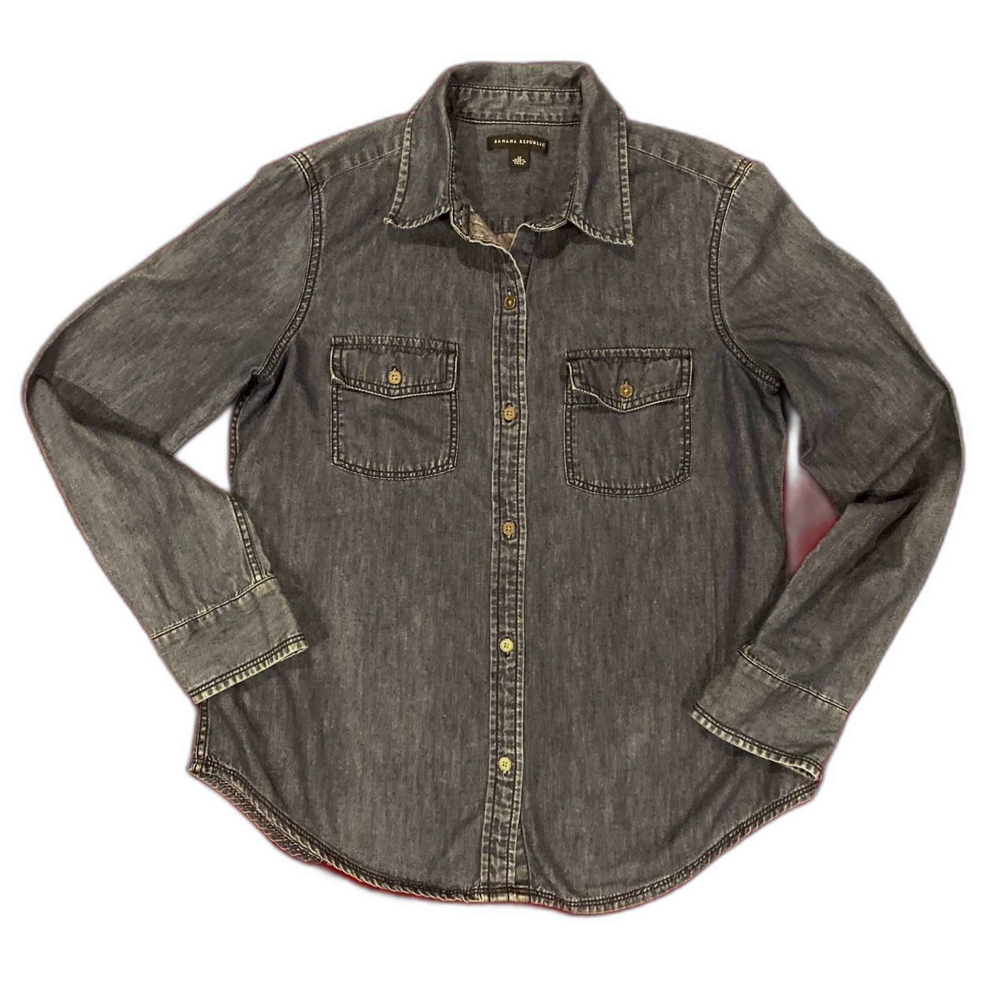 Banana Republic Womens Shirt Size Medium Denim